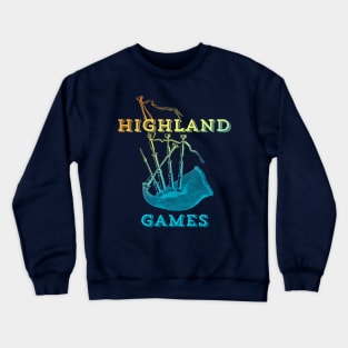 Scottish Highland Games Vintage Bagpipe for Men Women Kids Crewneck Sweatshirt